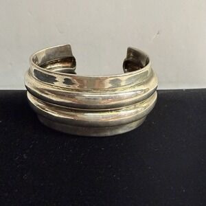 90's Ralph Lauren Classic Sterling Cuff Bracelet 74grams 1.25" Wide